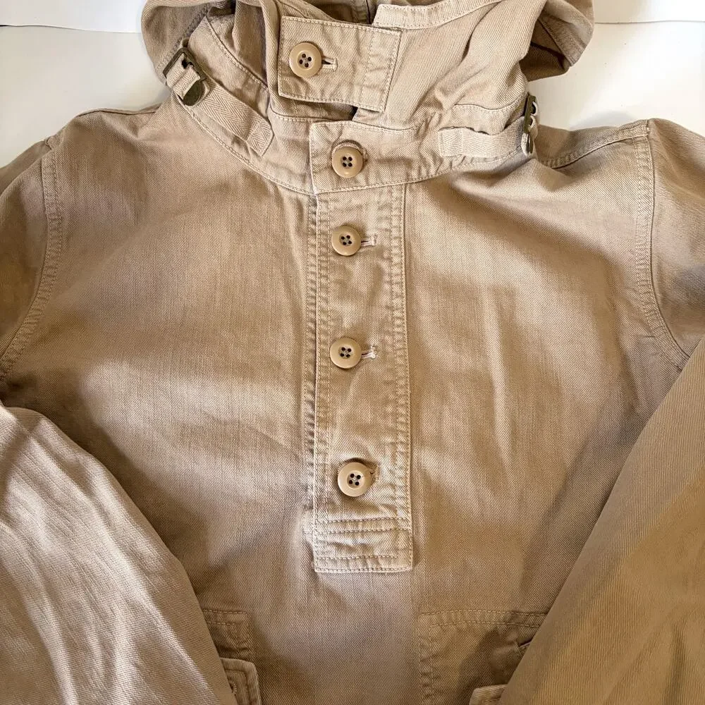 J.CREW Archive Heritage Silhouette Issued Military Anorak Hooded Jacket Size XS
